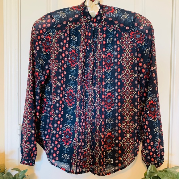 Abercrombie & Fitch Chiffon Long Sleeves Baroque Design in size Medium - Picture 1 of 3